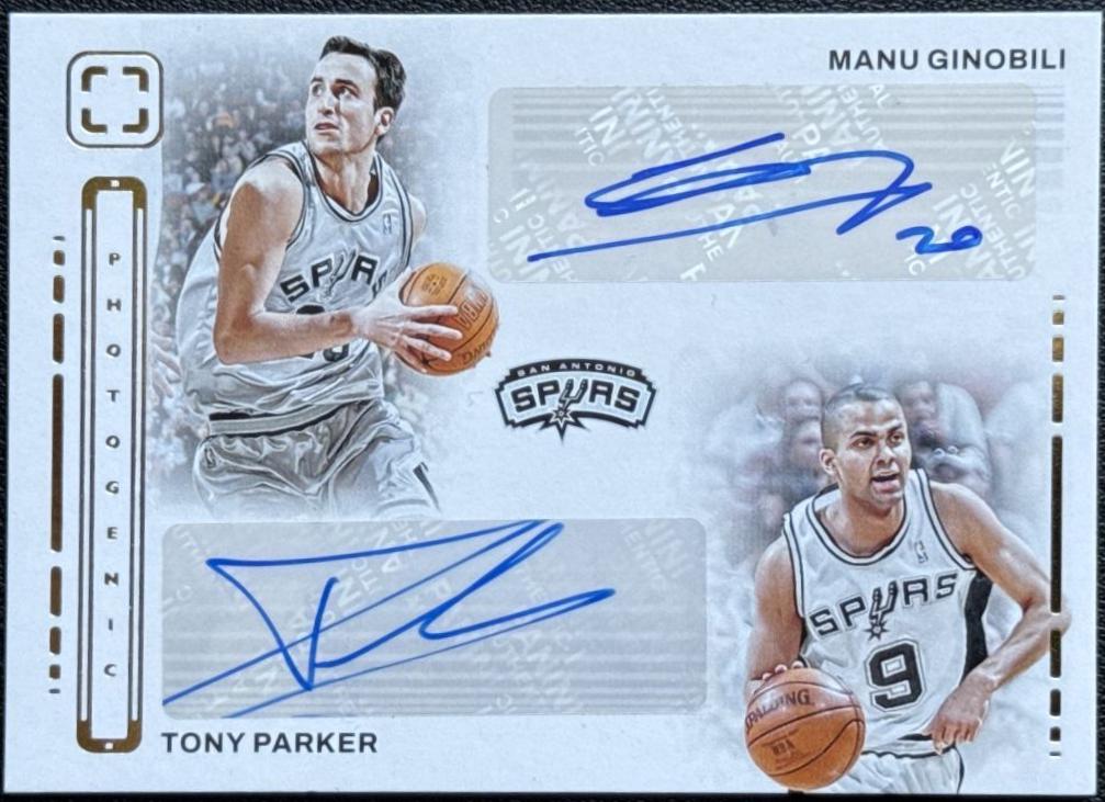 Tony Parker / Manu Ginobili #DAU-MTS Basketball Cards 2023 Panini Photogenic Dual Autograph