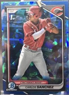 Carlos Sanchez #BCP-25 Baseball Cards 2024 Bowman Chrome Prospects Sapphire