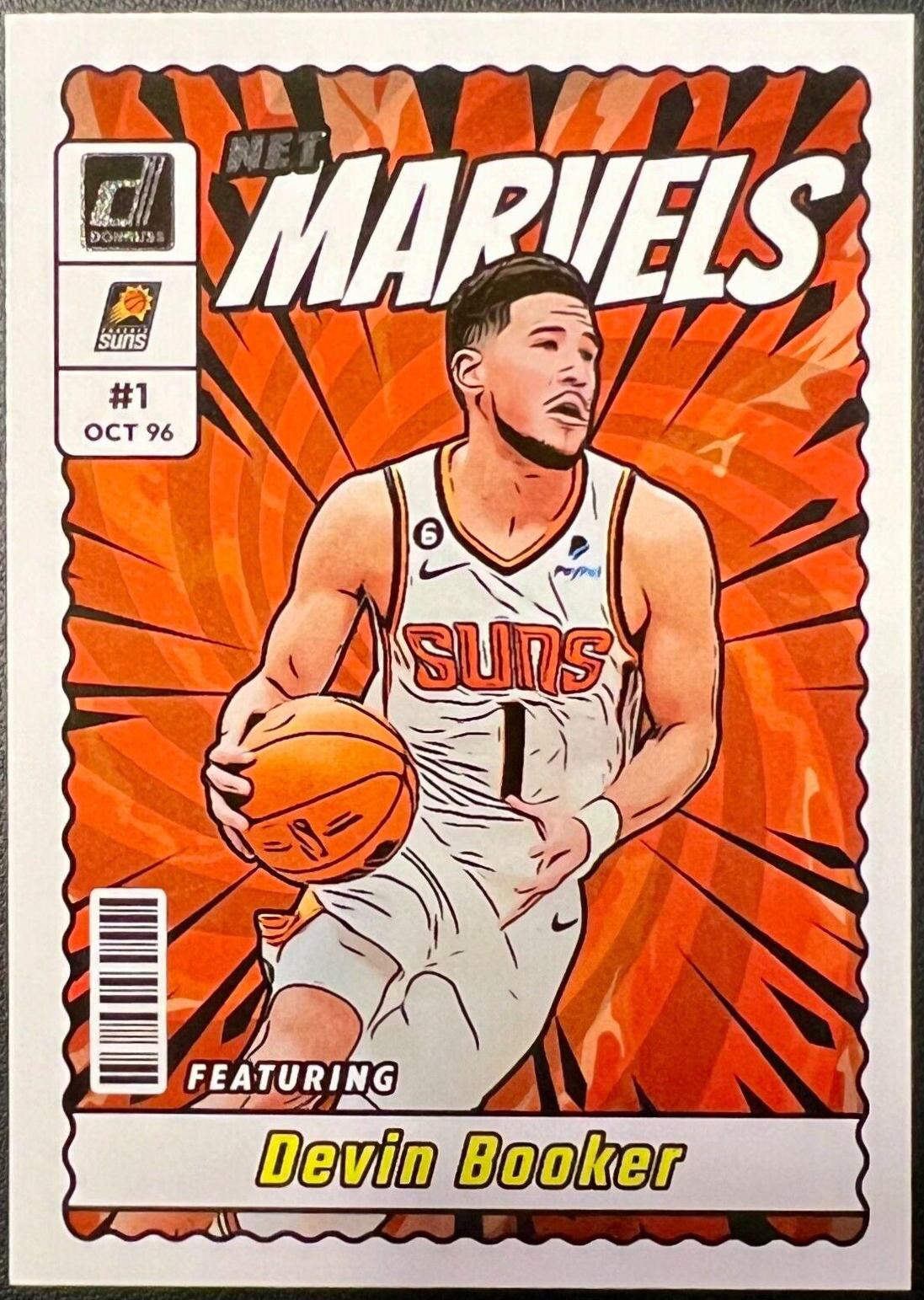 Devin Booker #5 Basketball Cards 2023 Panini Donruss Net Marvels