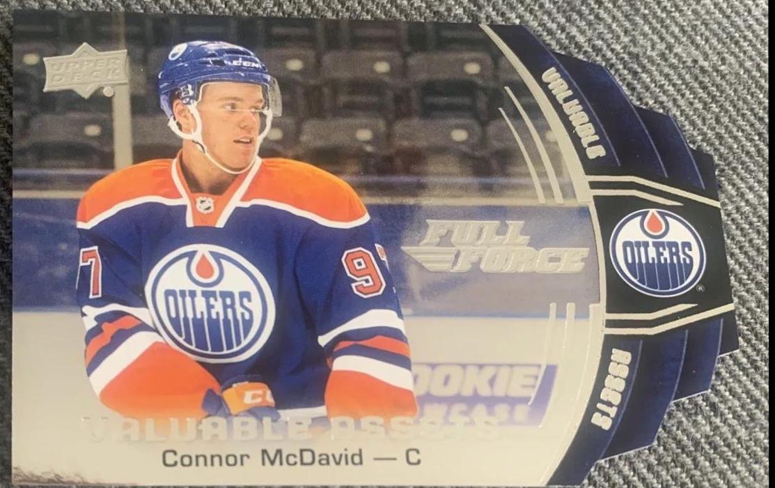 Connor McDavid #V-CM Hockey Cards 2015 Upper Deck Full Force Valuable Assets