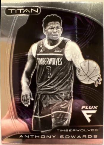 Anthony Edwards #2 Basketball Cards 2022 Panini Flux Titan