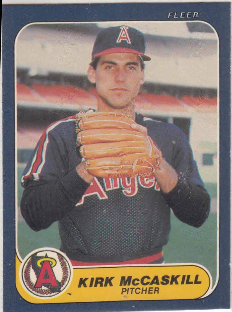 Kirk McCaskill #163 Baseball Cards 1986 Fleer
