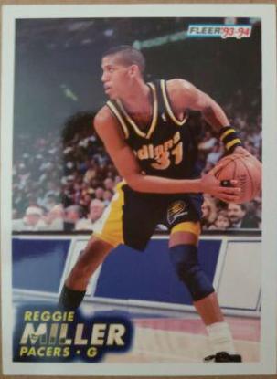 Reggie Miller #85 Basketball Cards 1993 Fleer