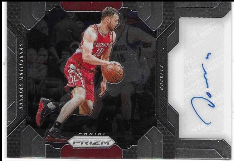 Donatas Motiejunas #83 2016-17 Panini Prizm Basketball Autographs