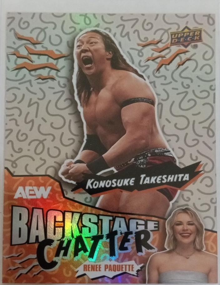Konosuke Takeshita #BC-3 Wrestling Cards 2025 Upper Deck AEW Backstage Chatter