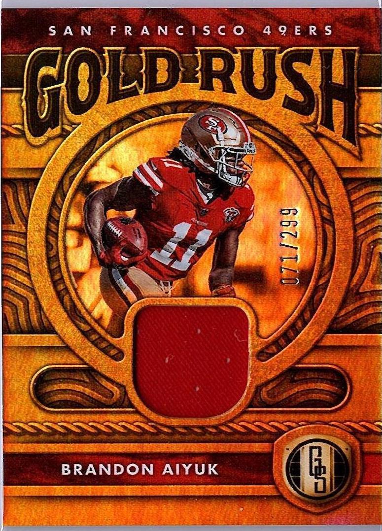 Brandon Aiyuk #GR-BAI Football Cards 2022 Panini Gold Standard Rush