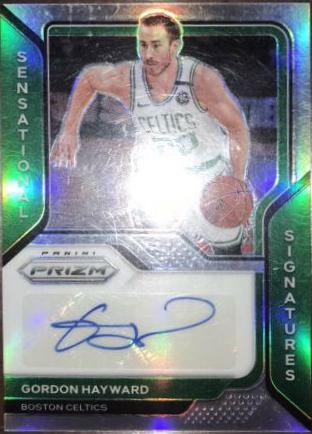 Gordon Hayward Basketball Cards 2020 Panini Prizm Sensational Signatures