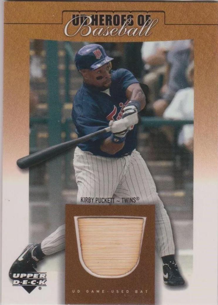 Kirby Puckett #B-KP Baseball Cards 2001 Upper Deck Prospect Premieres Heroes of Baseball Game Bat
