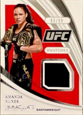 Amanda Nunes #S-ANS Ufc Cards 2021 Panini Immaculate UFC Swatches