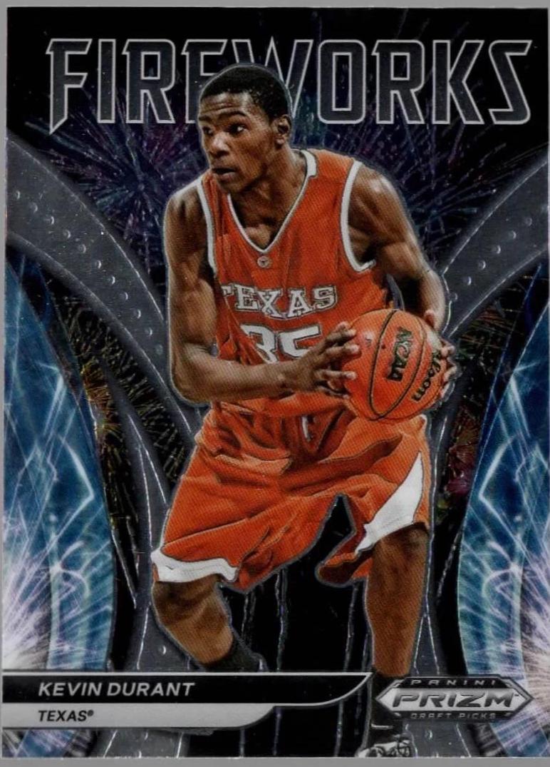Kevin Durant #FW-KD Basketball Cards 2022 Panini Prizm Draft Picks Fireworks