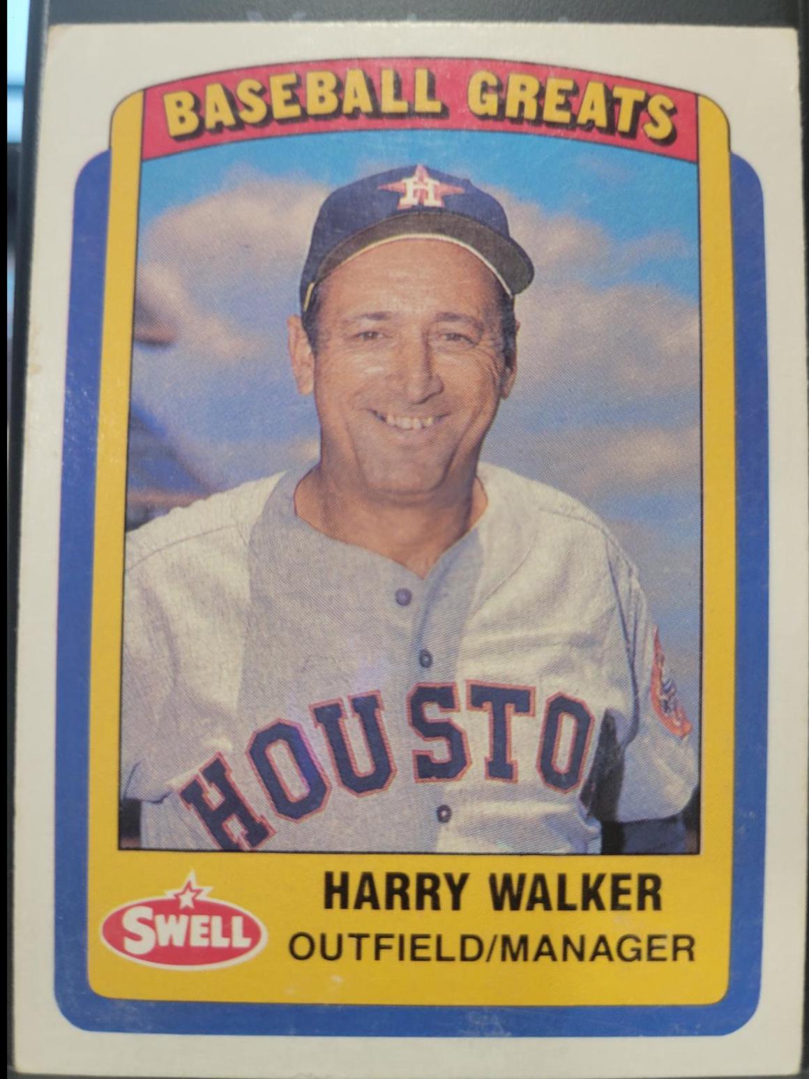Harry Walker #33 Baseball Cards 1990 Swell Greats