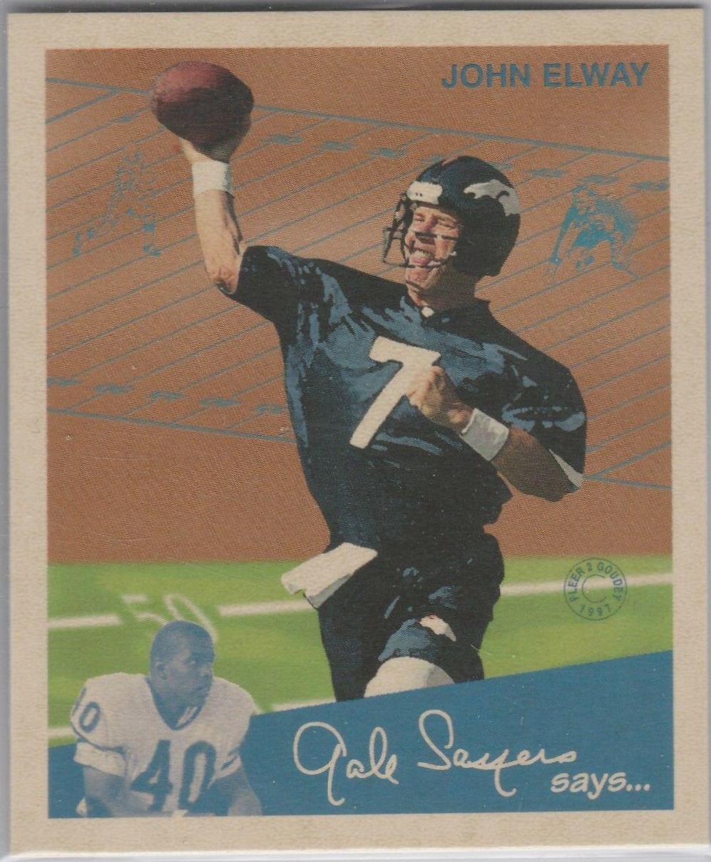 John Elway #7 Football Cards 1997 Fleer Goudey II