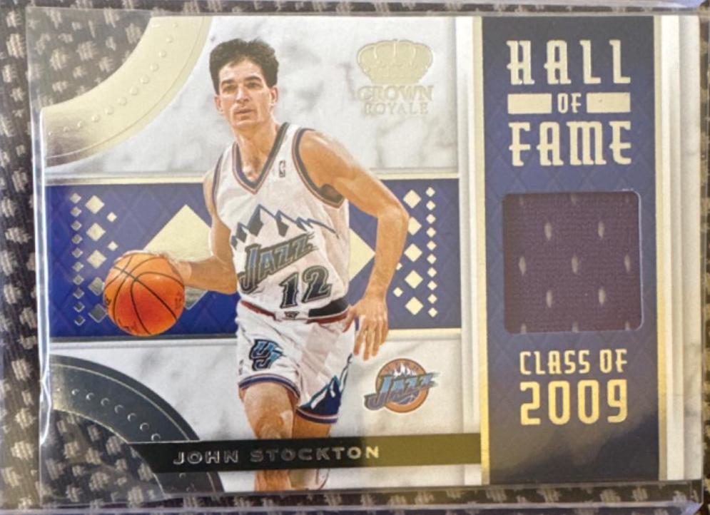 John Stockton #HF-JST Basketball Cards 2021 Panini Crown Royale Hall of Fame Memorabilia