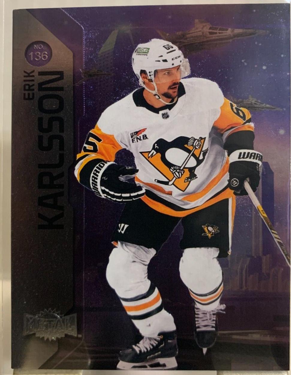 Erik Karlsson #136 Hockey Cards 2023 SkyBox Metal Universe