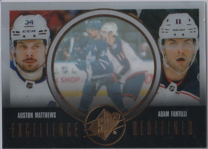 Auston Matthews / Adam Fantilli #EX-8 Hockey Cards 2024 SPx Excellence Redefined
