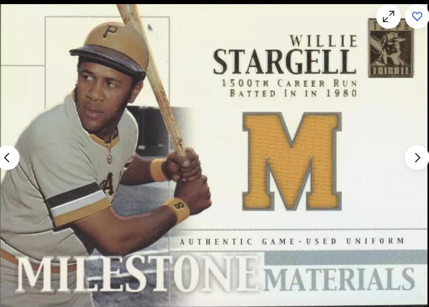 Willie Stargell Baseball Cards 2002 Topps Tribute Milestone Materials