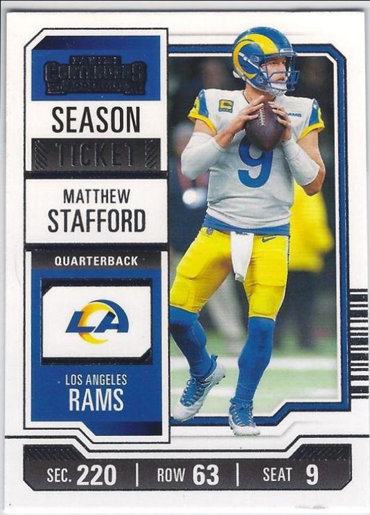 Matthew Stafford #62 Football Cards 2023 Panini Contenders
