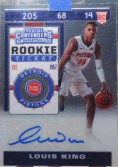 Louis King #164 Basketball Cards 2019 Panini Contenders Rookie Season Ticket Stub Autograph