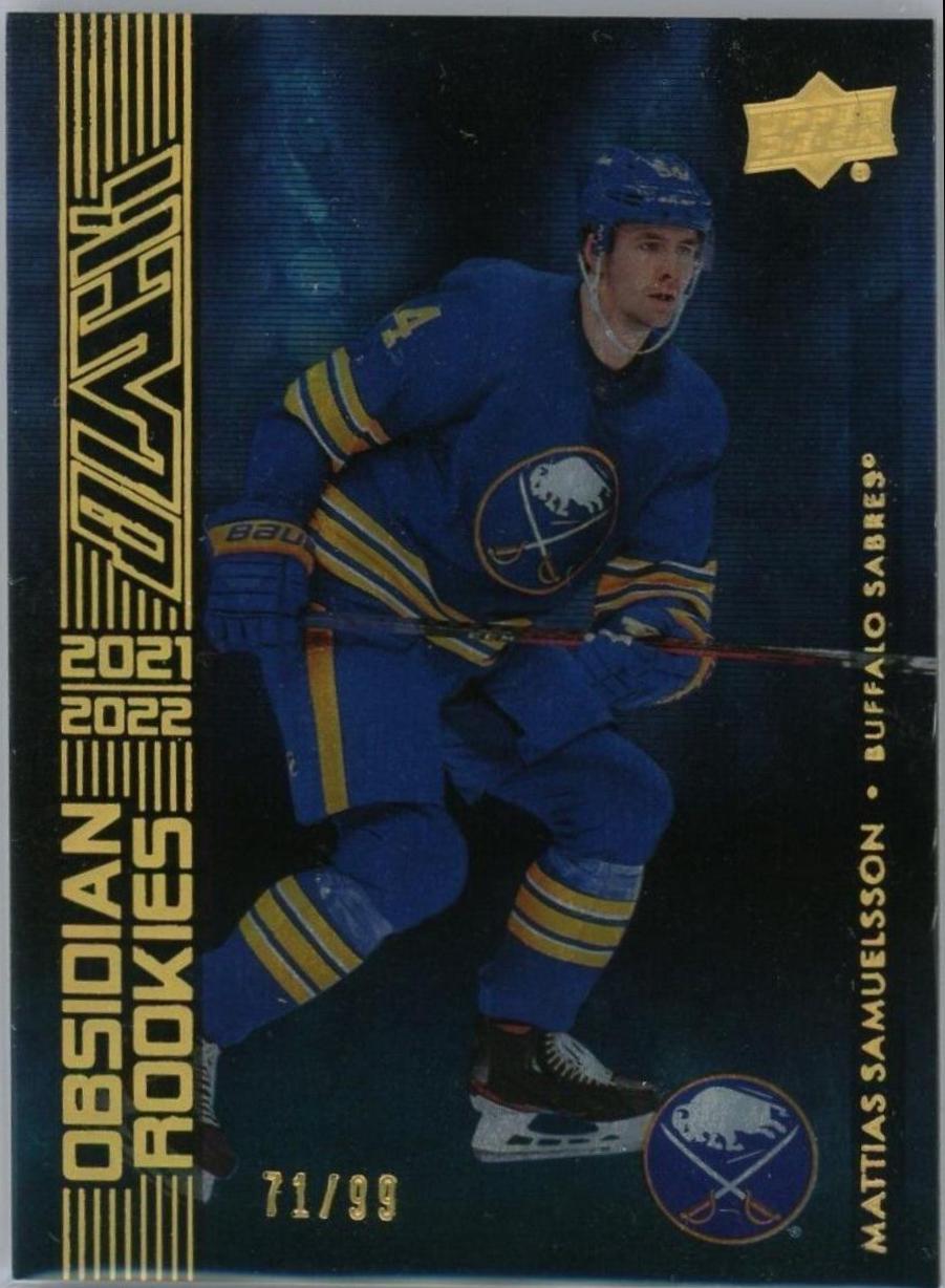Mattias Samuelsson #OR-33 2021-22 SPx Hockey UD Black Obsidian Rookies