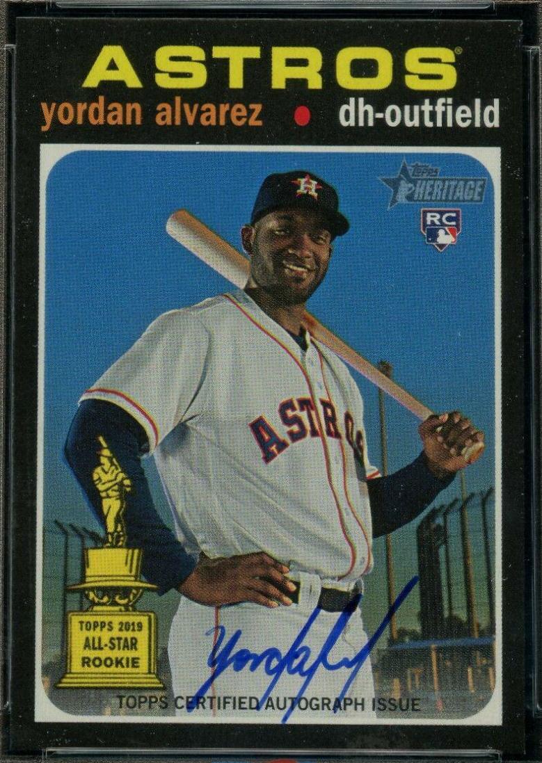 Yordan Alvarez #ROA-YA Baseball Cards 2020 Topps Heritage Real One Autographs