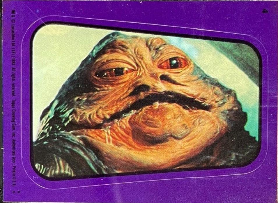 Jabba #4 1983 Star Wars: Return of the Jedi Sticker