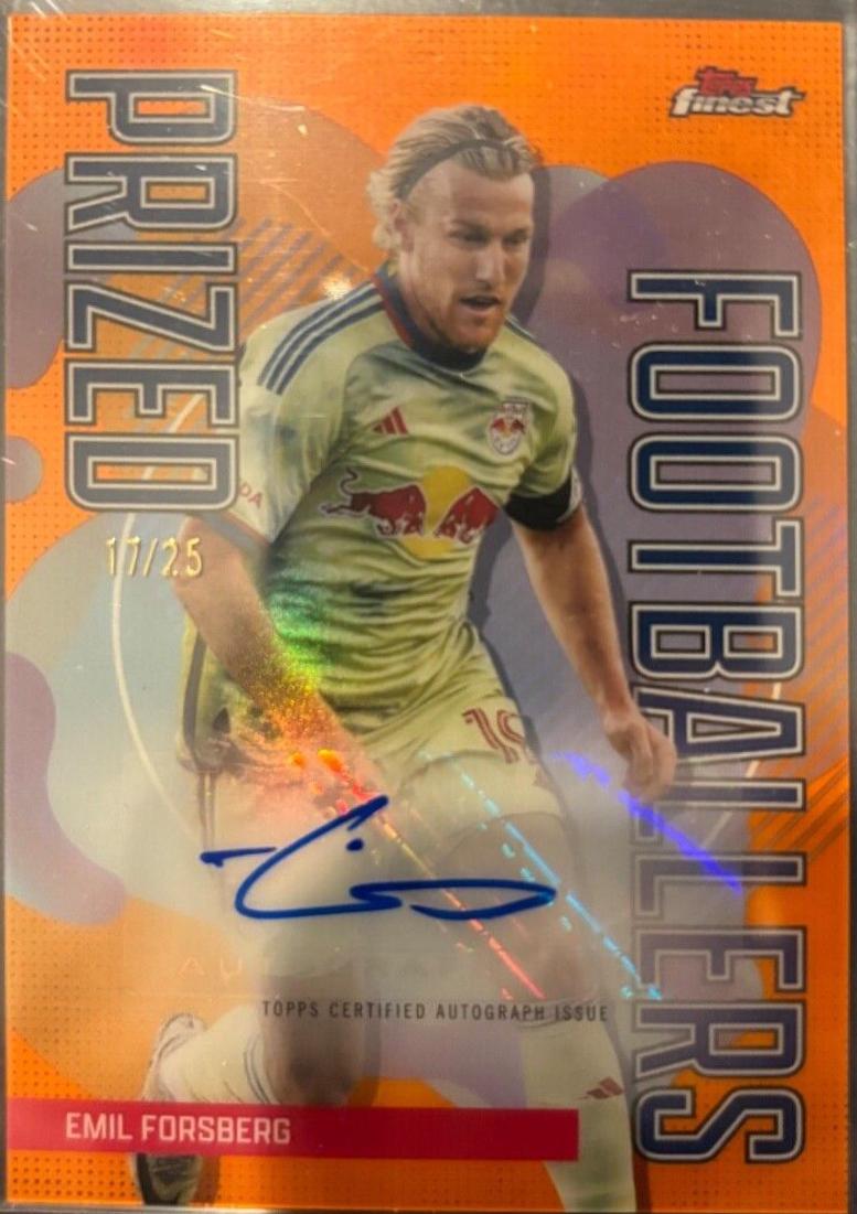 Emil Forsberg #PFA-EF Soccer Cards 2024 Topps Finest MLS Prized Footballers Autograph