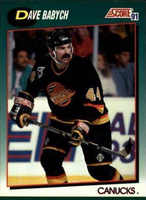 Dave Babych #34T Hockey Cards 1991 Score Rookie Traded