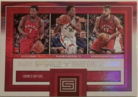 Kyle Lowry/DeMar DeRozan/Jonas Valanciunas #3 Basketball Cards 2017 Panini Status Factions
