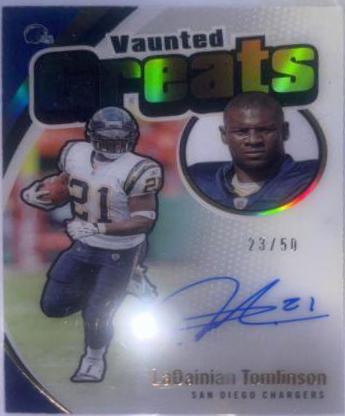 LaDainian Tomlinson #GRG-LDT Football Cards 2022 Panini Donruss Elite Vaunted Greats Autographs