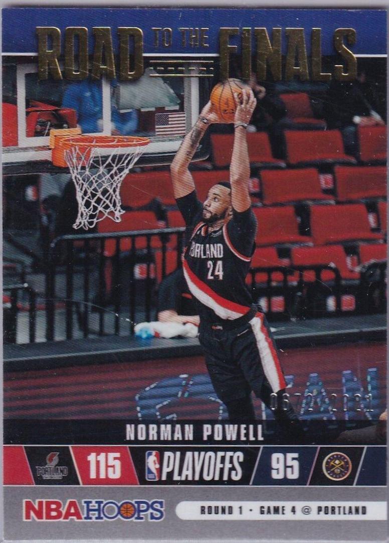 Norman Powell #24 Basketball Cards 2021 Panini Hoops Road to the Finals