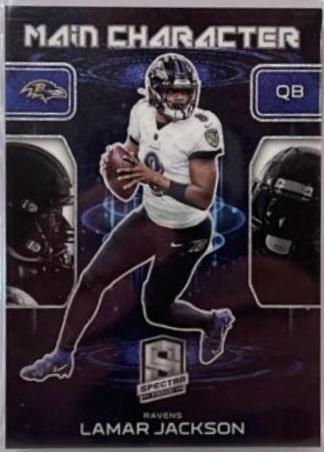 Lamar Jackson #19 Football Cards 2023 Panini Spectra Main Character