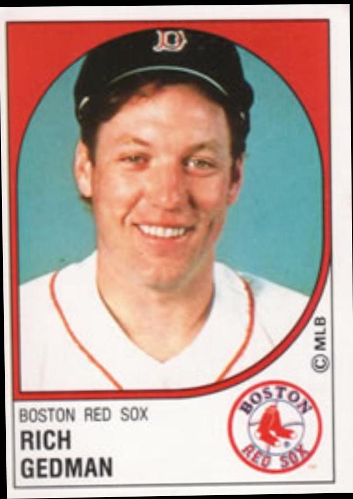 Rich Gedman #24 Baseball Cards 1988 Panini Stickers