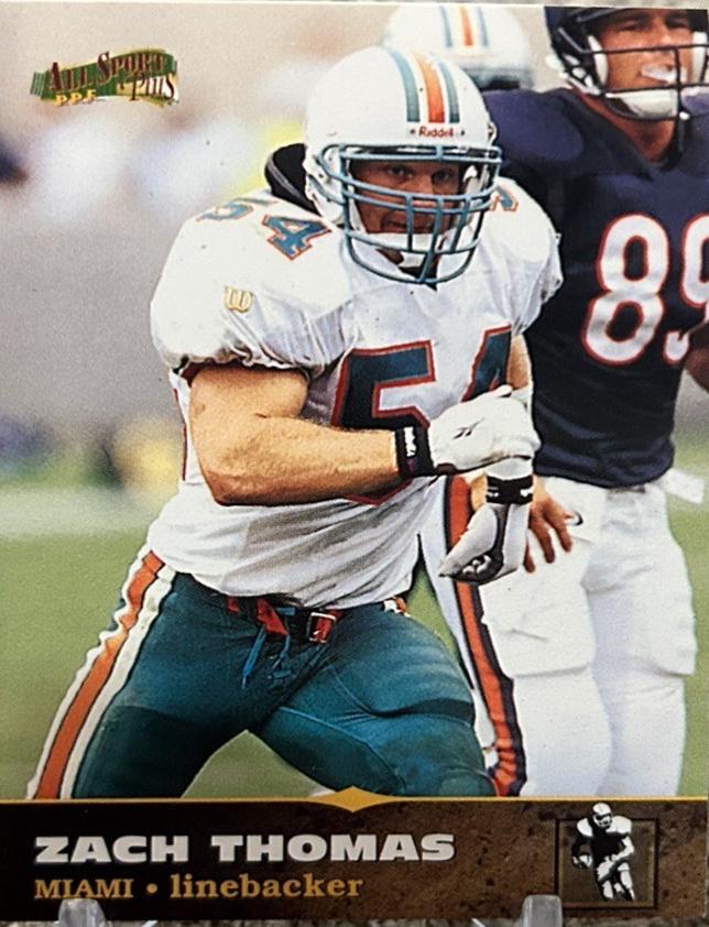 Zach Thomas #136 Football Cards 1996 Panini Score Board All Sport PPF