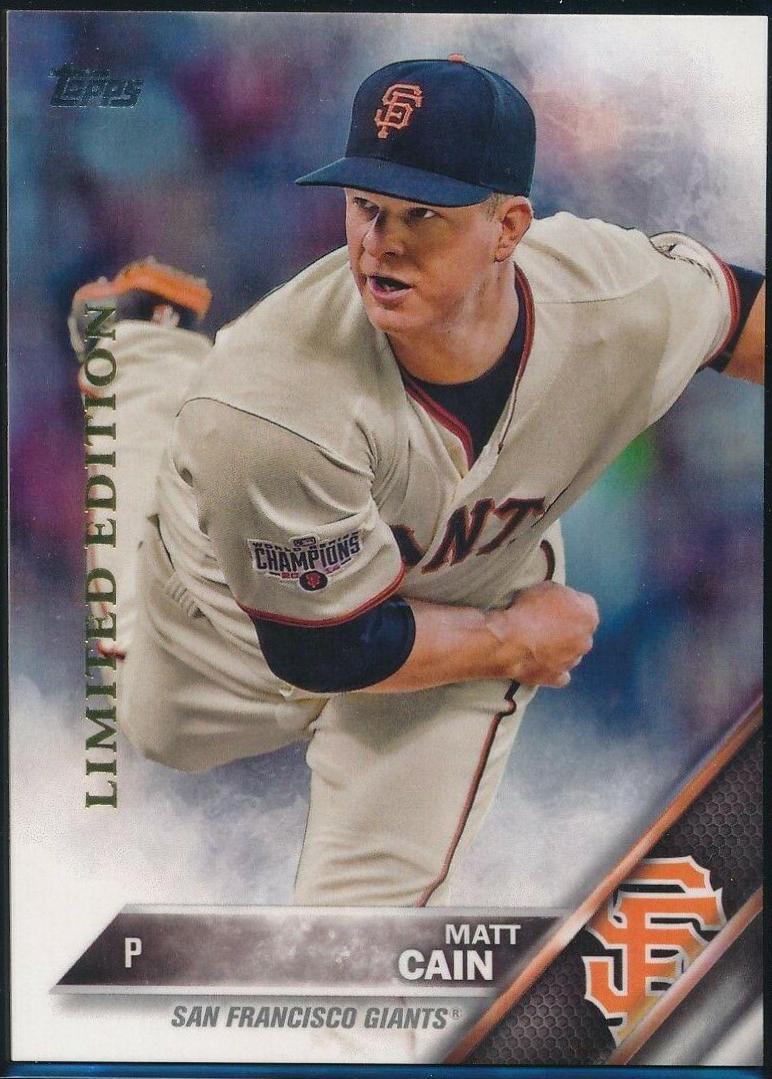 Matt Cain #171 Baseball Cards 2016 Topps Limited Edition
