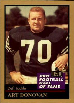 Art Donovan #35 Football Cards 1991 Enor Pro HOF