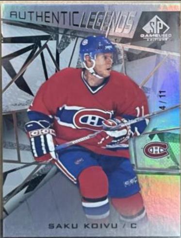 Saku Koivu #106 Hockey Cards 2021 SP Game Used