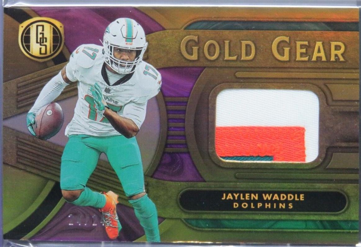 Jaylen Waddle #GG-JWE Football Cards 2024 Panini Gold Standard Gear