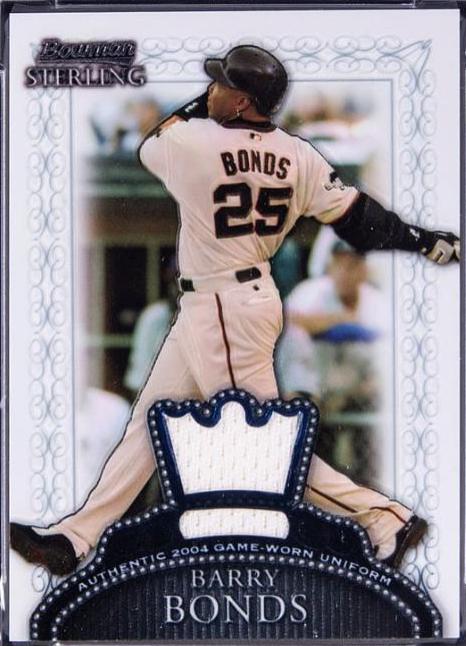 Barry Bonds #BS-BLB Baseball Cards 2005 Bowman Sterling Relic