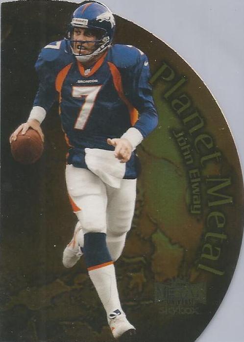 John Elway #5PM Football Cards 1999 Metal Universe Planet Metal