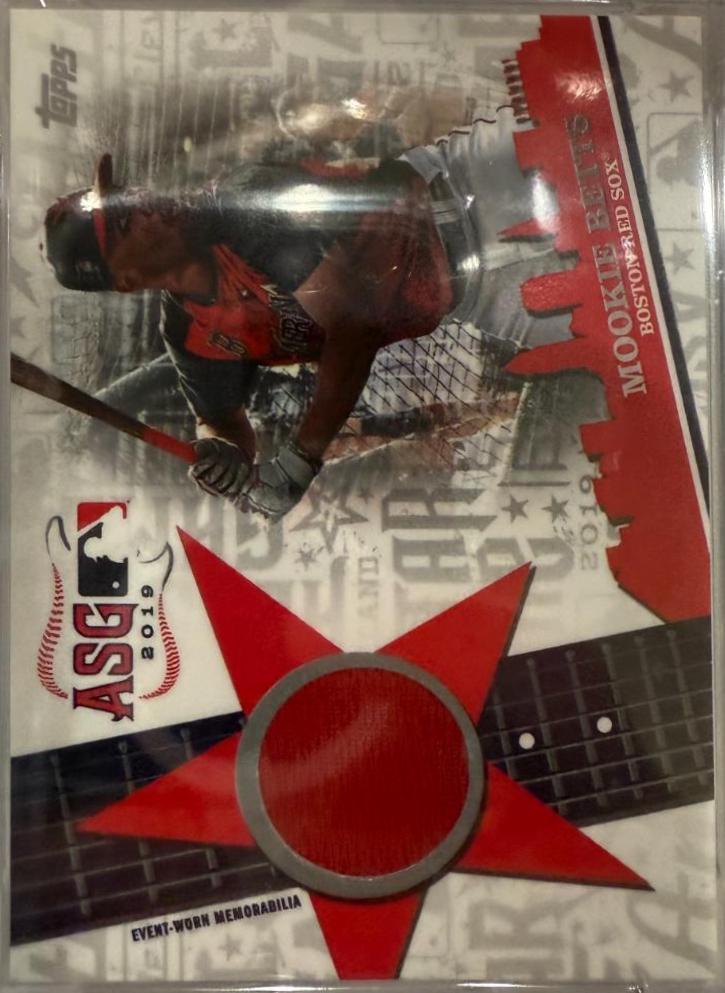 Mookie Betts #MB Baseball Cards 2019 Topps Update All Star Stitches Relics