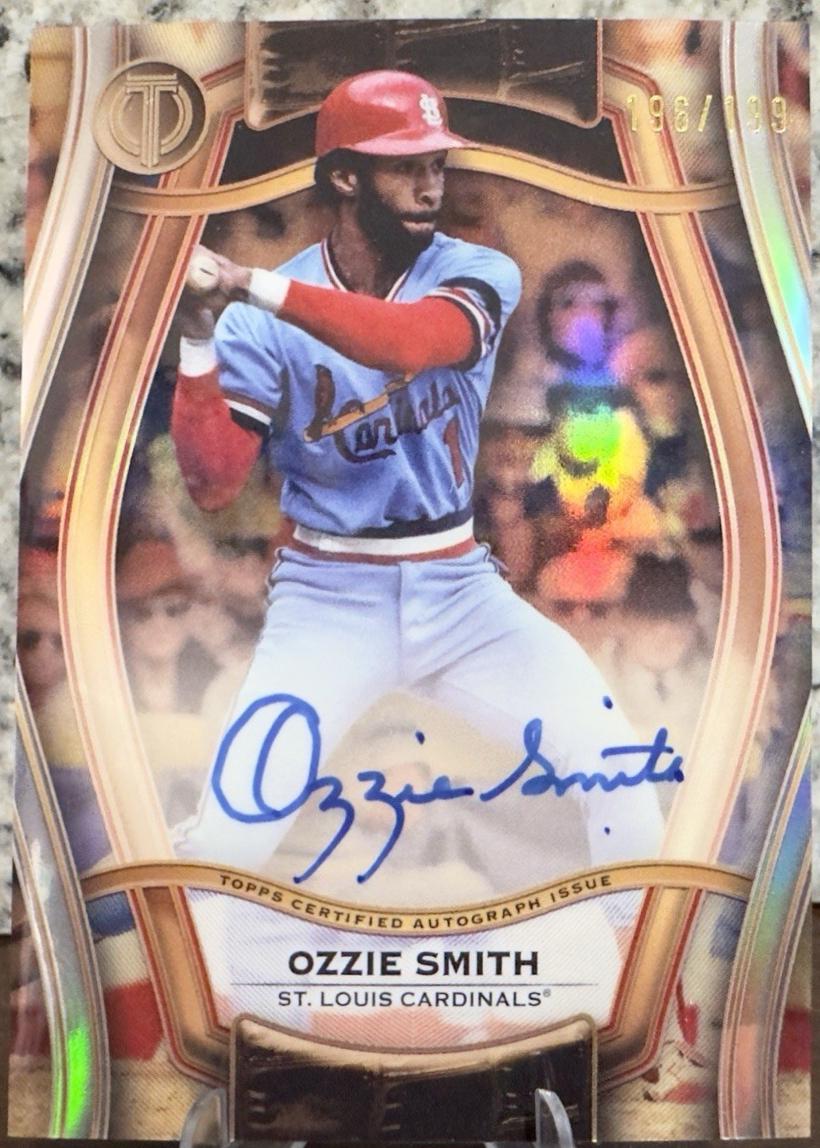 Ozzie Smith #PTGA-OS Baseball Cards 2025 Topps Tribute Pillars of the Game Autograph