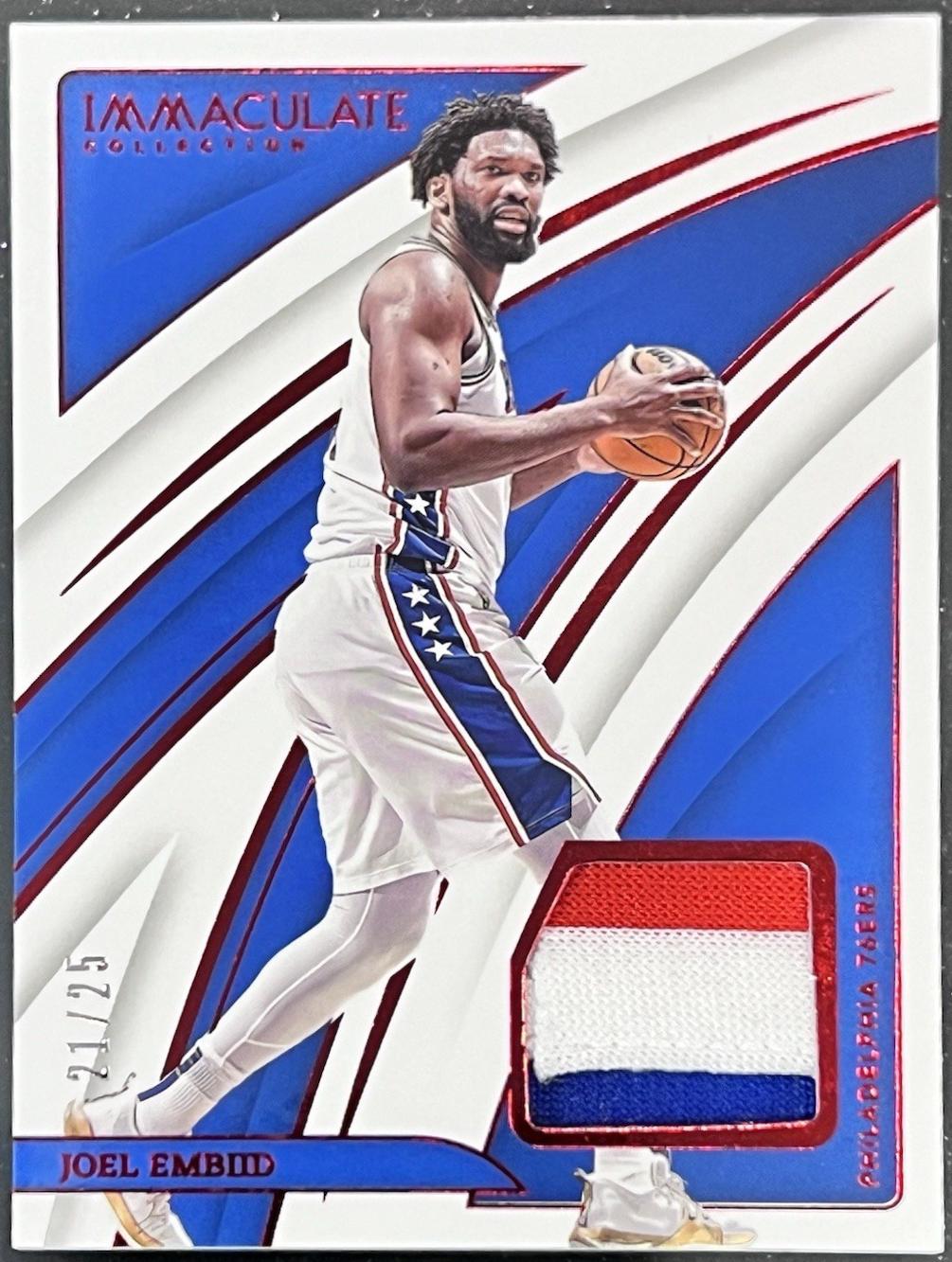 Joel Embiid [Red] #SWA-EMB Prices | 2023 Panini Immaculate Swatch ...