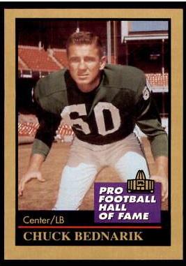 Chuck Bednarik #8 Football Cards 1991 Enor Pro HOF