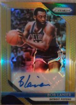 Bob Lanier Gold Prizm #SBLN Basketball Cards 2018 Panini Prizm Signatures
