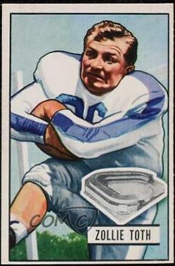 Zollie Toth #45 Football Cards 1951 Bowman