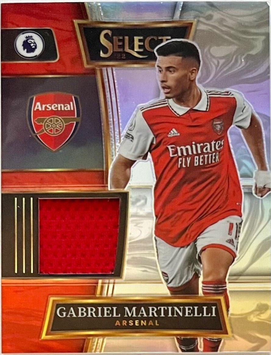 Gabriel Martinelli #SW-GM Soccer Cards 2022 Panini Select Premier League Swatches