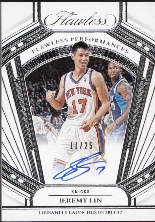 Jeremy Lin #2 Basketball Cards 2023 Panini Flawless Autograph