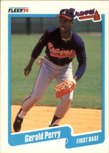 Gerald Perry #592 Baseball Cards 1990 Fleer