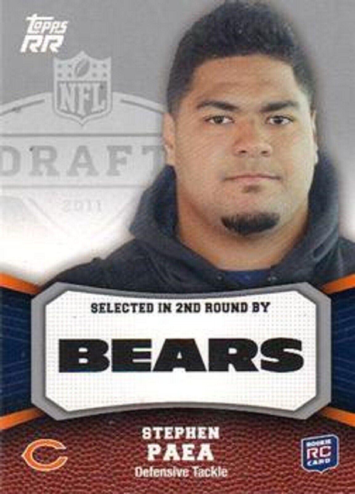 Stephen Paea #118 Football Cards 2011 Topps Rising Rookies