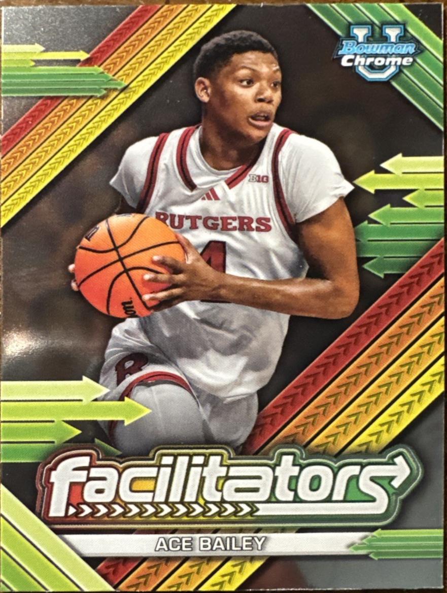 Ace Bailey #F-11 Basketball Cards 2024 Bowman Chrome University Facilitators